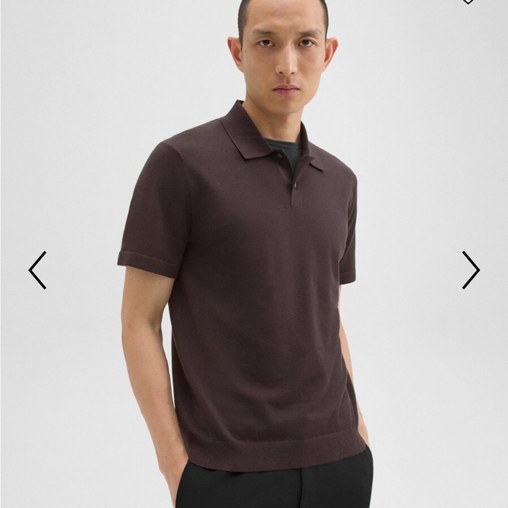 Theory Brown Polo Shirt